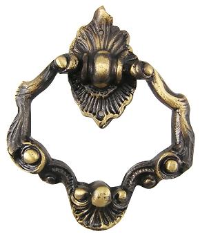 Duncan Phyfe Furniture Hardware - Antique Brass Ornate Pull