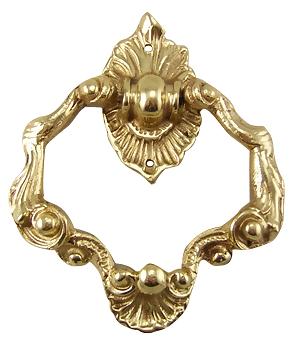 Rococo Furniture Hardware in Polished Brass