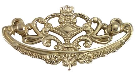 Louis XV Furniture Hardware in Polished Brass