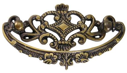 Duncan Phyfe Furniture Hardware - Victorian Brass Pull (Antique Brass)