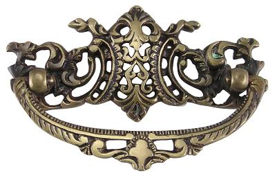 Louis XV Furniture Hardware in Antique Brass