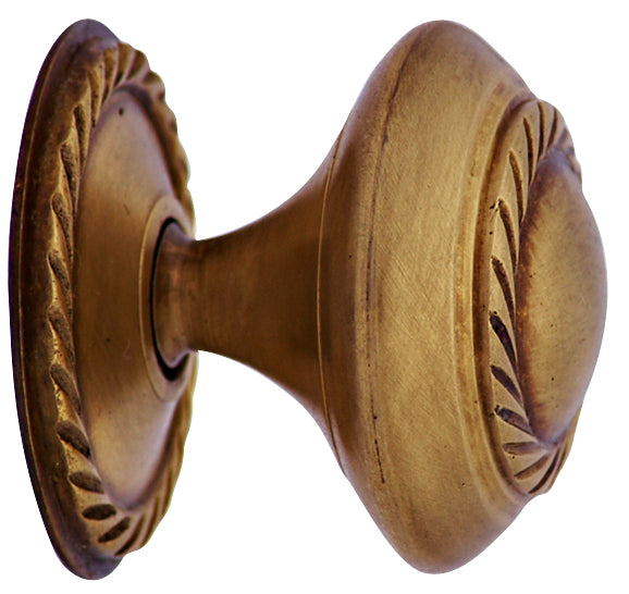 Art Nouveau Antique Brass Round Knob