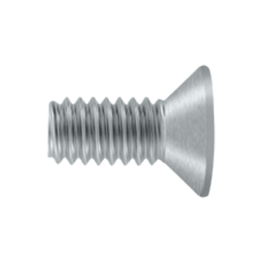 #10 x 1/2 Inch Solid Brass Machine Screw (Brushed Chrome Finish)