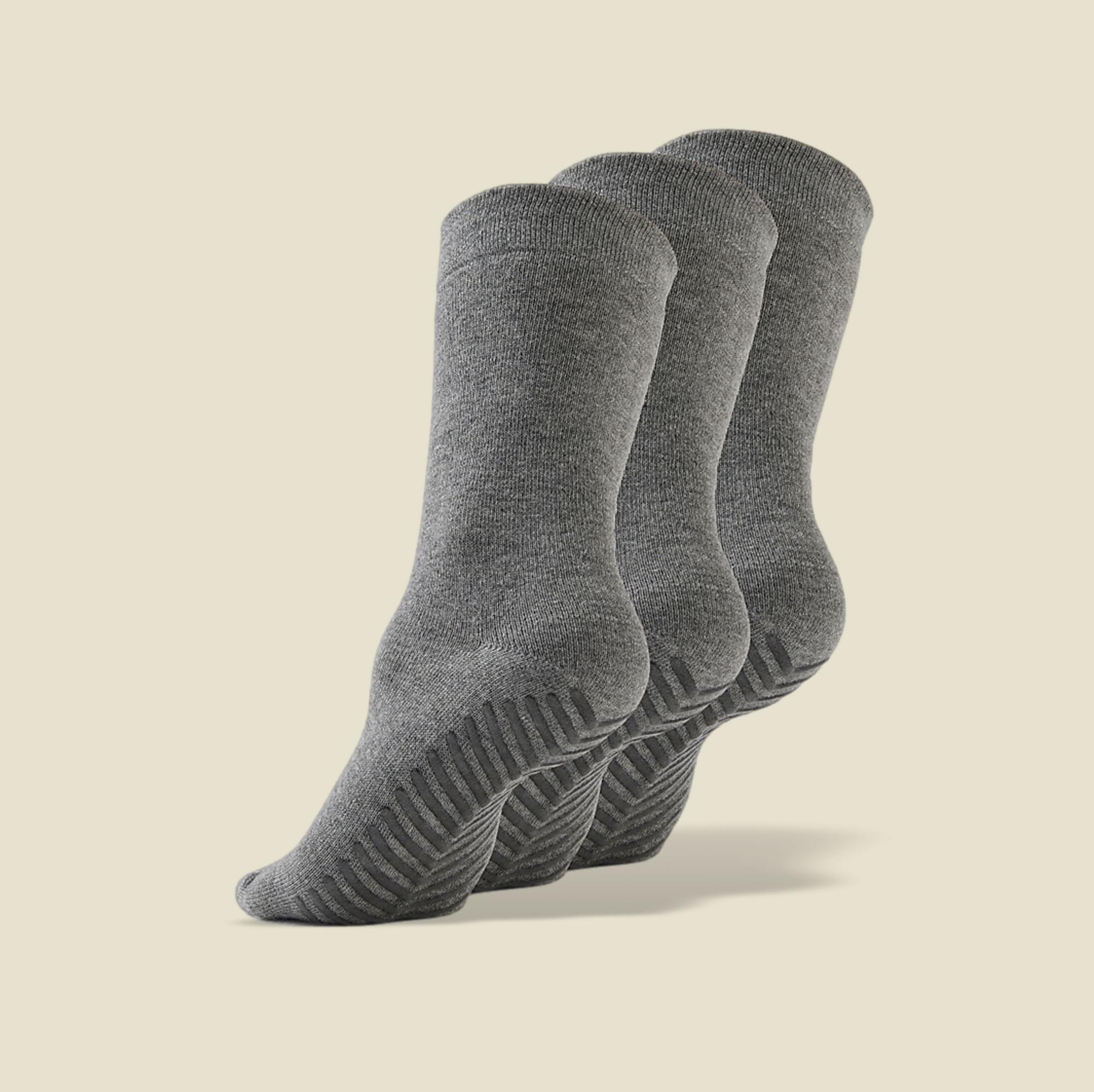 Crew Be Love Grip Socks (Dark Grey/White)