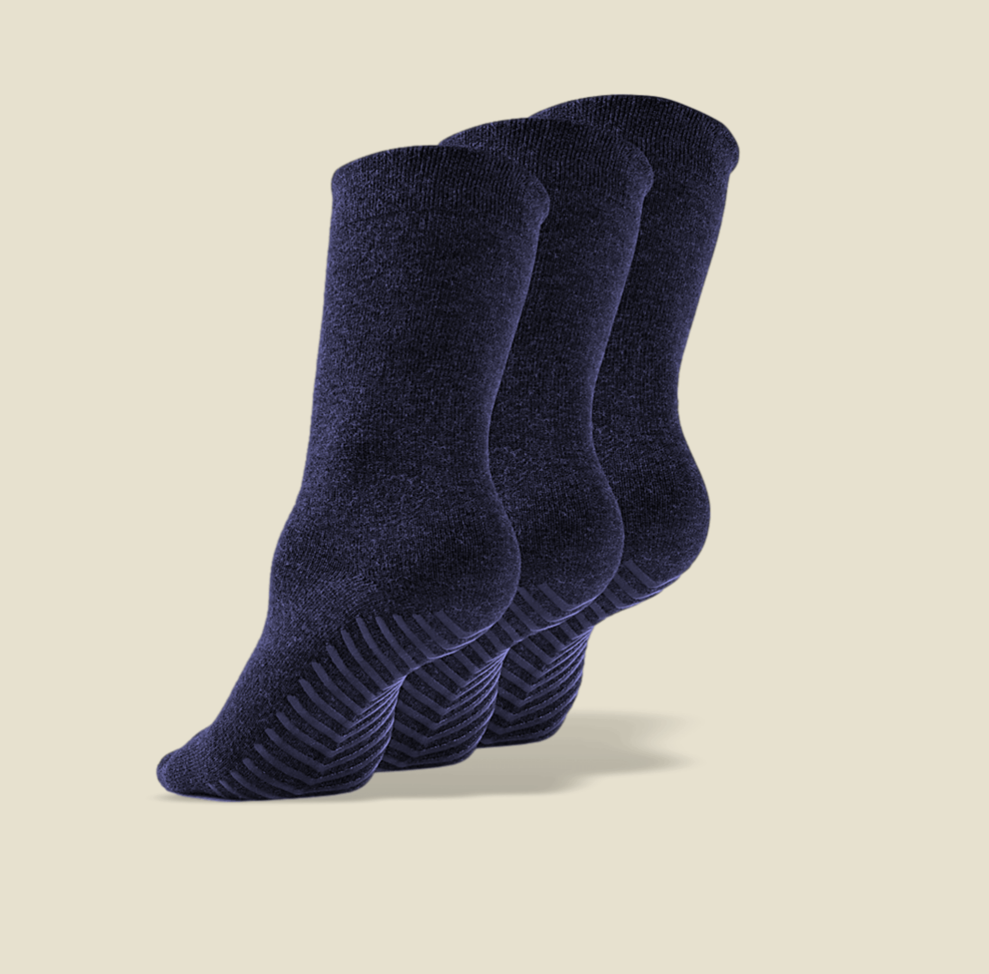 Amanda Non-Slip Slipper Socks, Plum Purple, Grip Sole