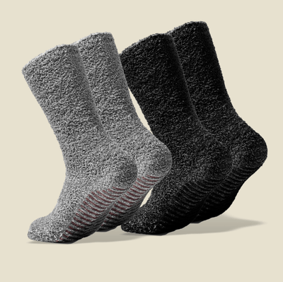 Fuzzy Socks with Grips for Women x4 Pairs