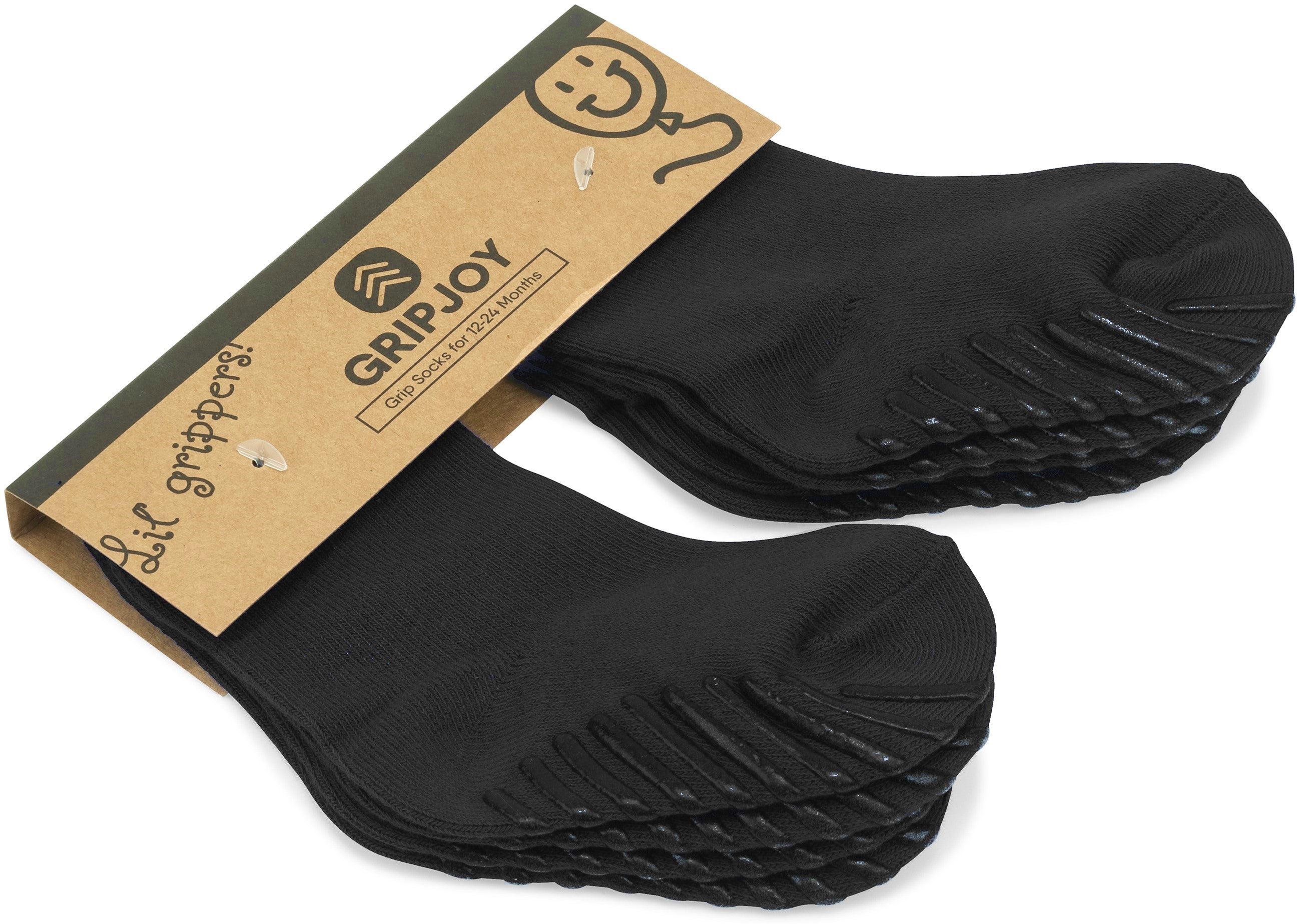 Women's Black/Grey Diabetic Socks with Grippers x3 Pairs