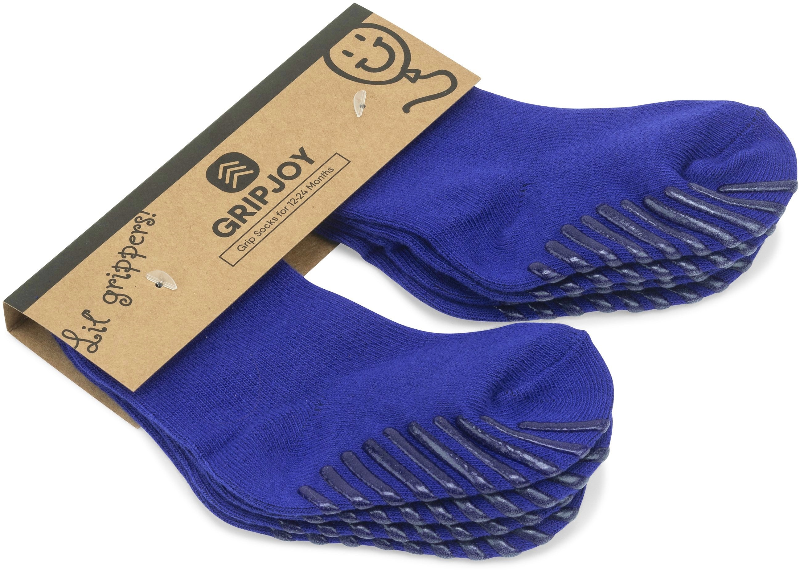 Gripjoy Socks Men's Black Diabetic Socks With Grippers X3 Pairs