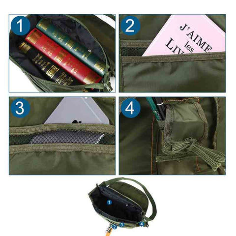 Parachute Style Messenger Shoulder Bag