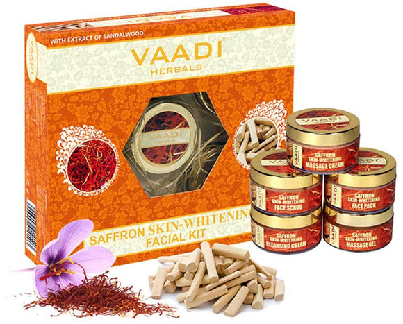 Vaadi Herbals Saffron Skin-Whitening Facial Kit With Sandalwood Extract