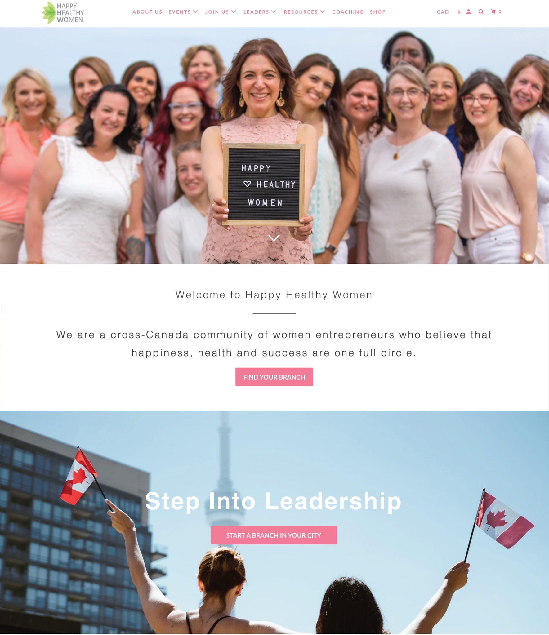 happy healthy women shopify website