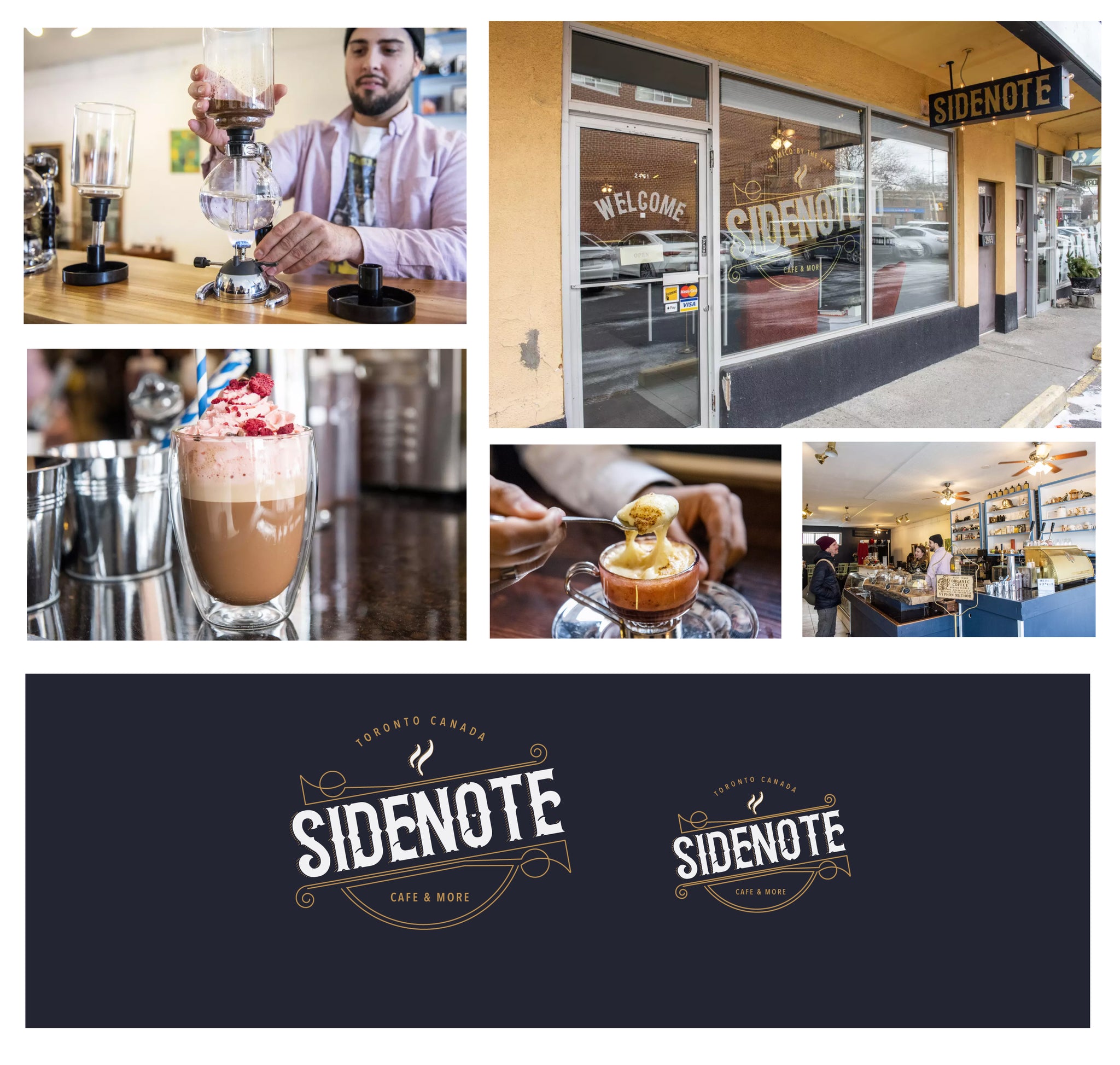 sidenote Cafe branding by erin d williams