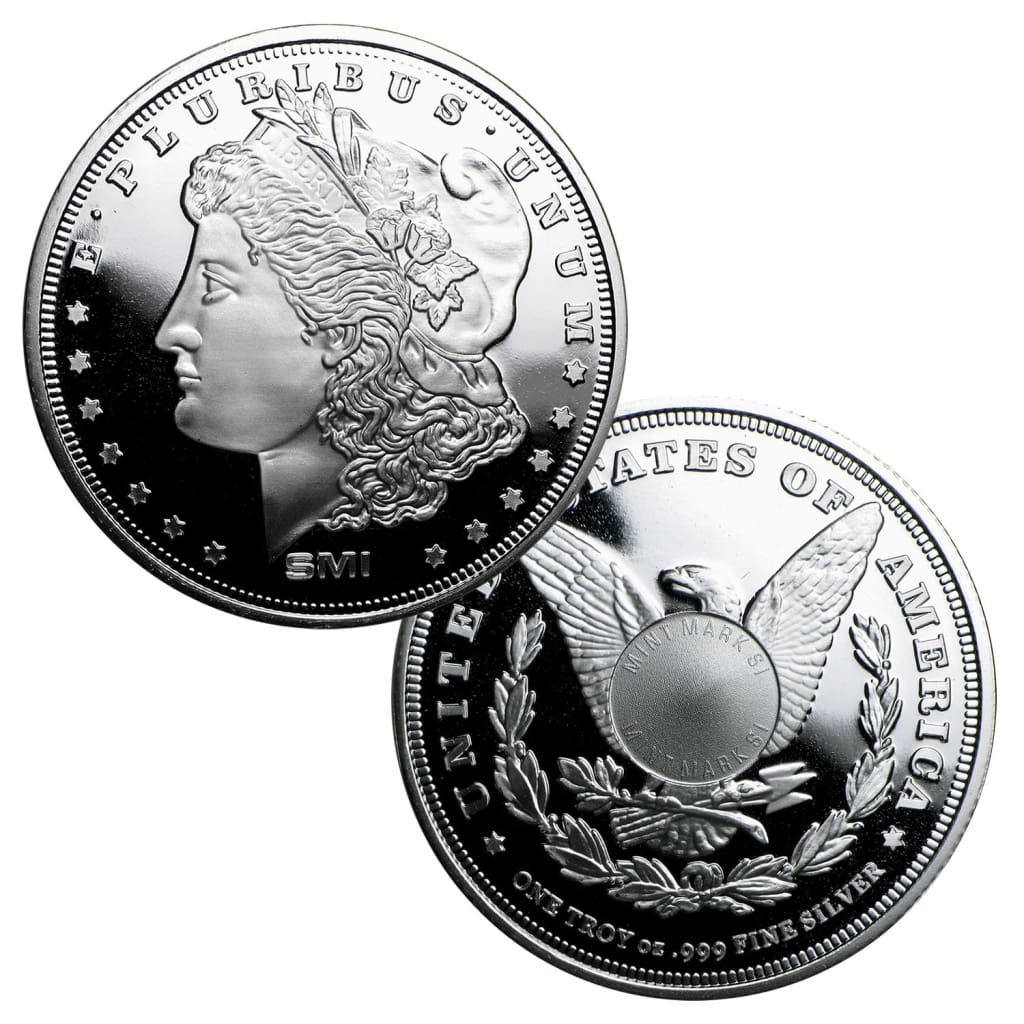 Morgan Silver Dollar Design 1oz .999 Fine Silver Round - Free