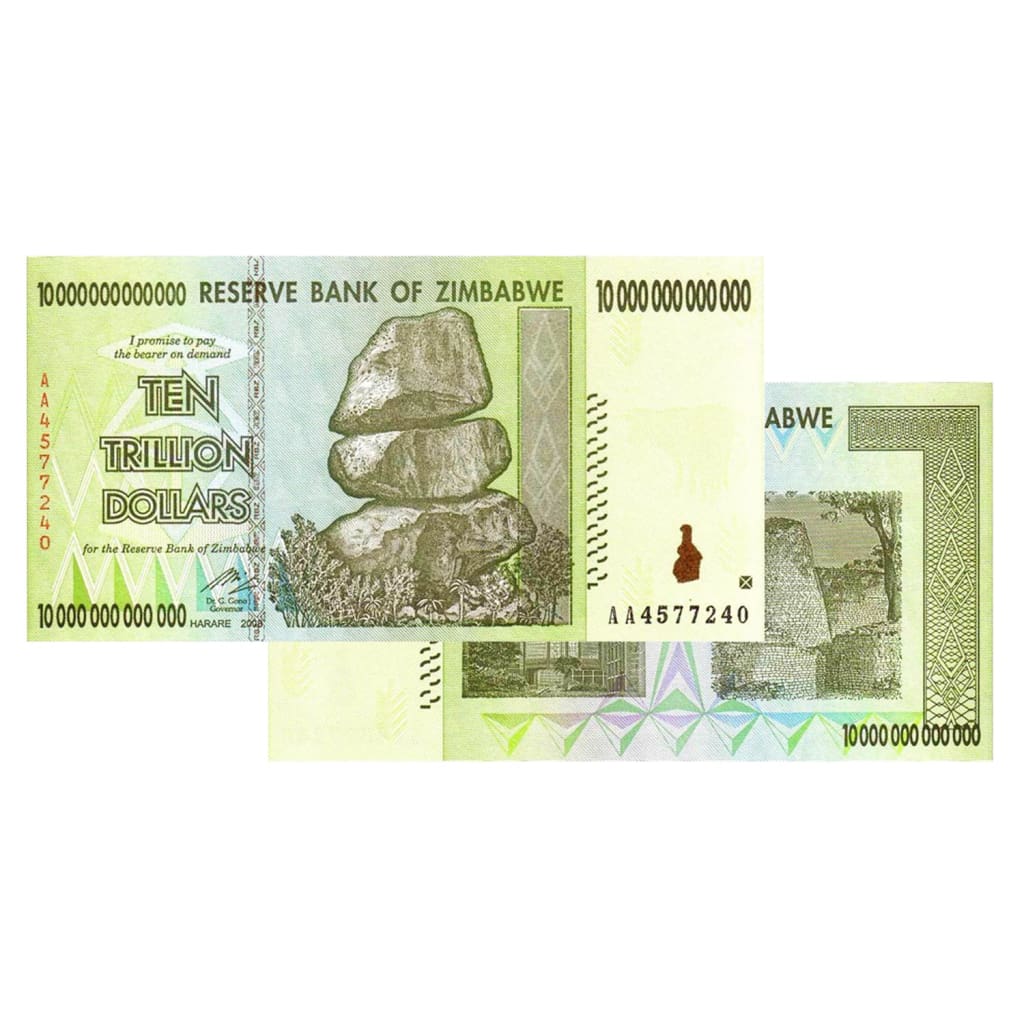 10 Trillion Zimbabwe Banknotes 2008 AA Series Uncirculated – Great