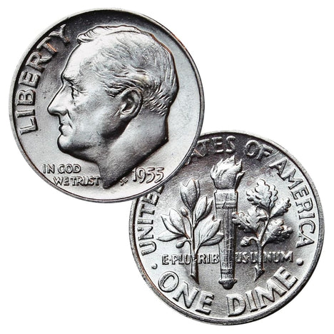 1946 - 1964 - 90% Silver Roosevelt Dimes BU Mixed Dates