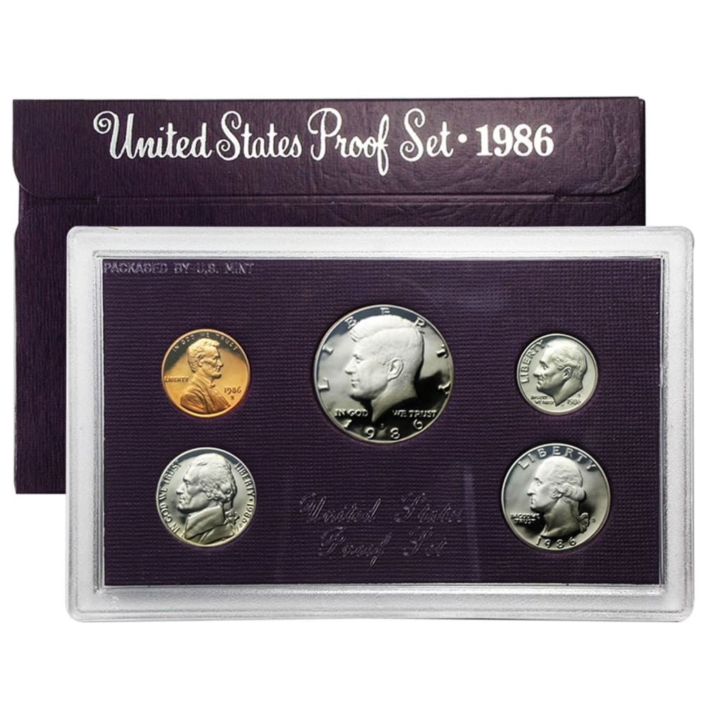 1986 Proof Set - 5 Coin Set – Great American Coin Company®