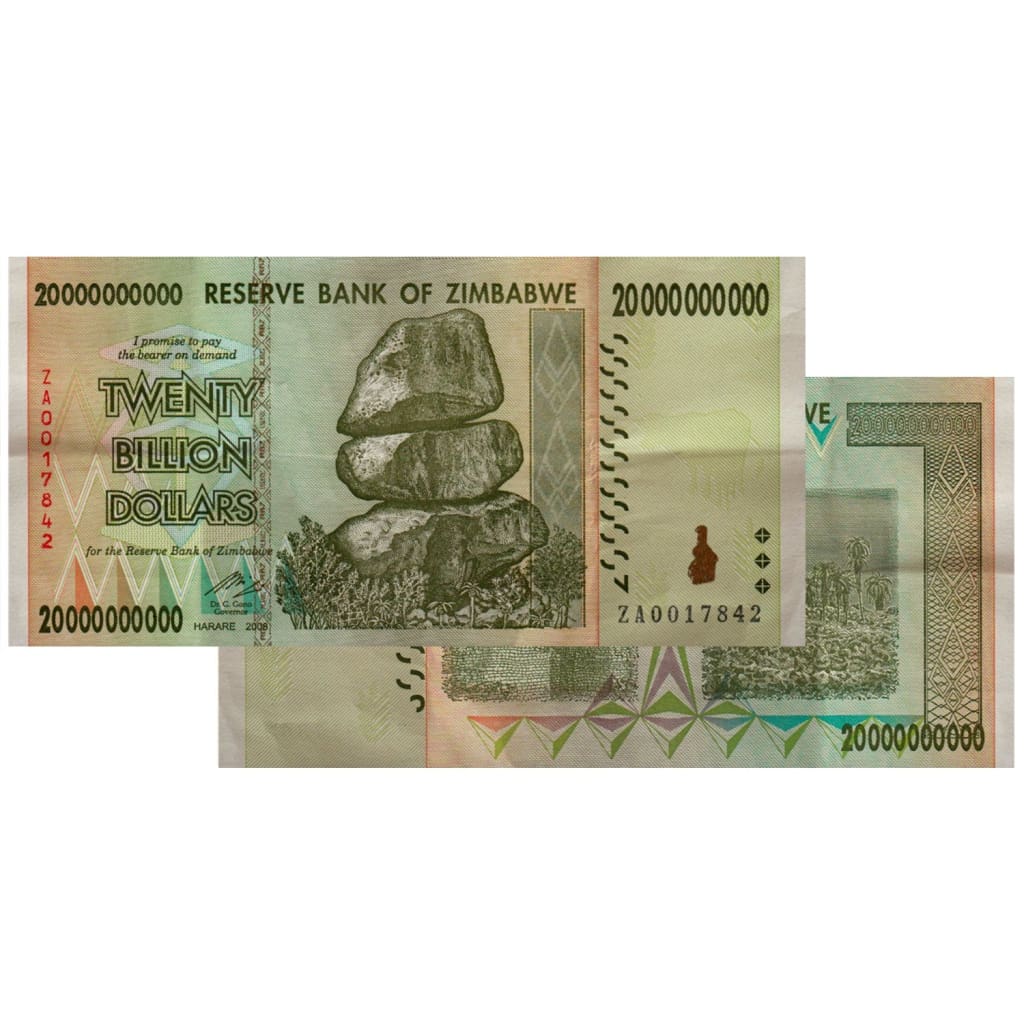 ZIMBABWE 1 MILLION DOLLAR BANKNOTE, 2008, NEW–