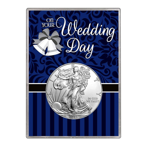 2013 1 American Silver Eagle Gift Holder Wedding Day Design