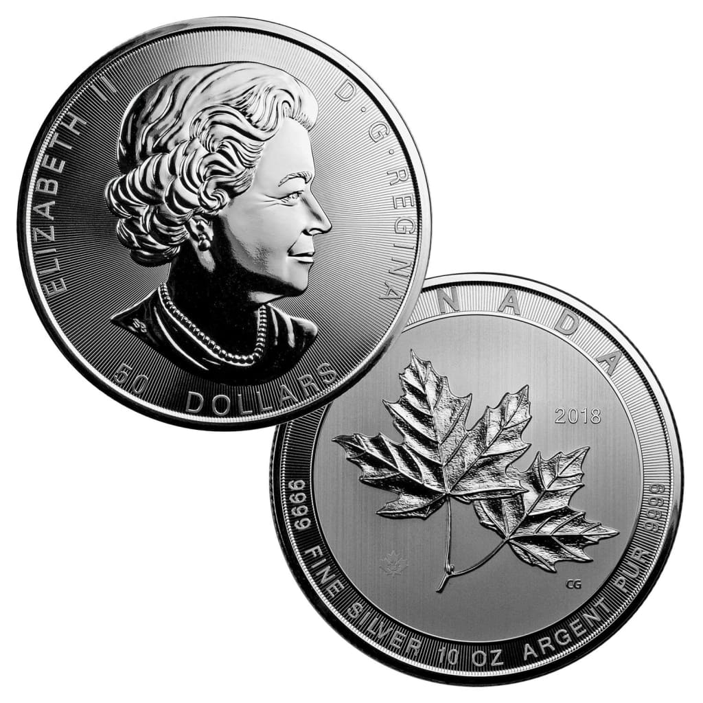 2018 10 Oz .9999 Silver $50 Canada Magnificent Maple – Great