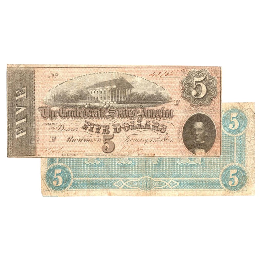 1864 Confederate States 20 dollar Note