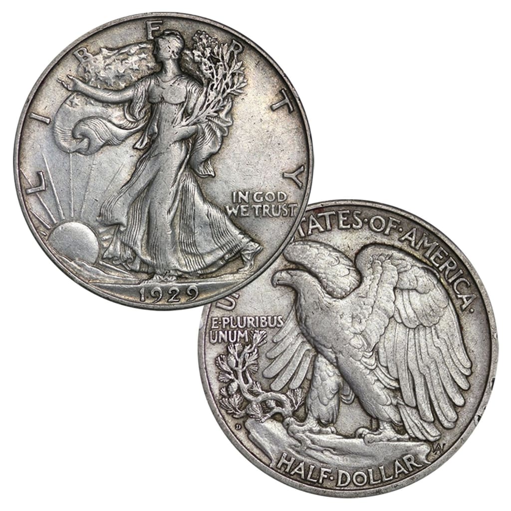 1916 Walking Liberty Silver Half Dollar Nice G+ Free Shipping With