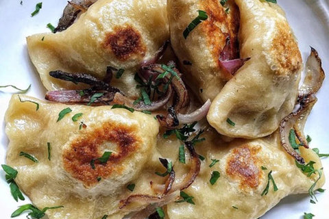 CREAMY SCALLION POTATO PIEROGIES