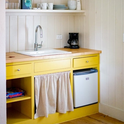 Yellow Vinyl on kitchen cabinets