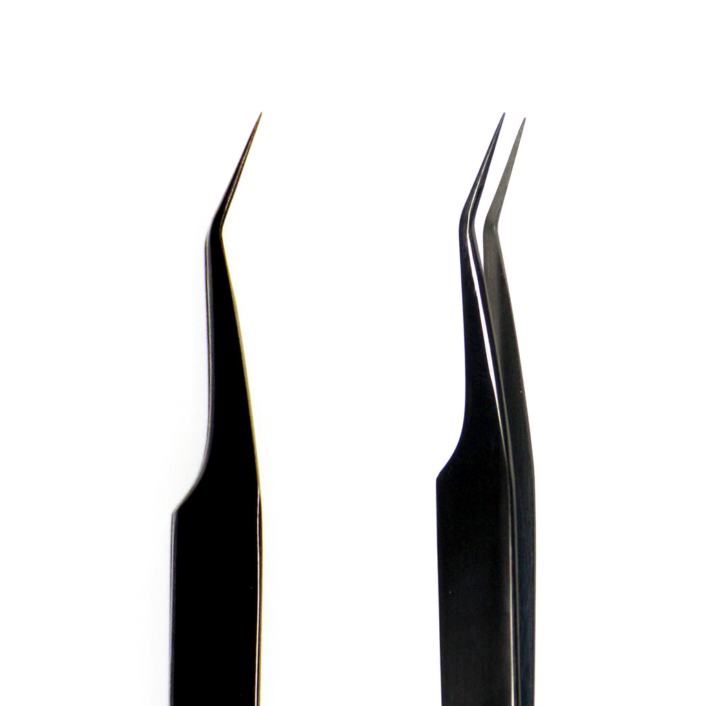 Noir - M1 - Ultra Curved Tweezers – Mega Lash Academy