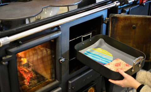 Refresh a cracked wax wrap in the oven