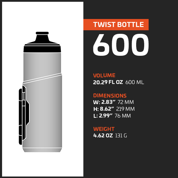 Fidlock twist bottle 600 specs chart weight dimensions volume features