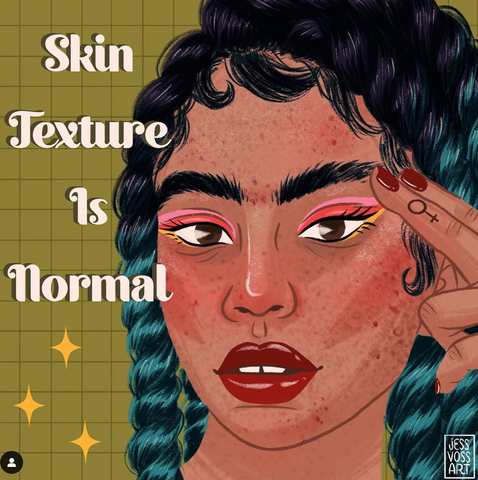 skin texture is normal by women of illustration on instagram