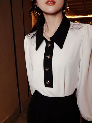 black& white blouse