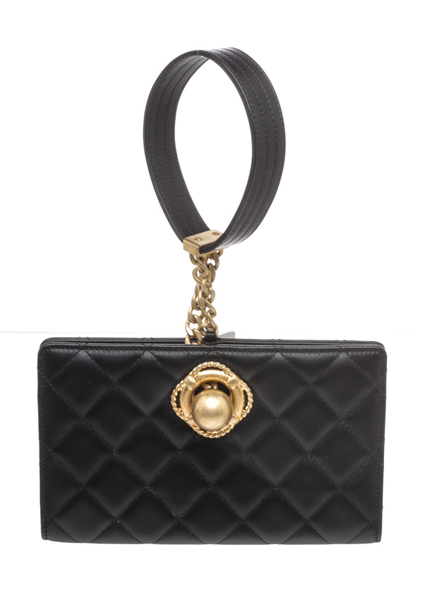 Louis Vuitton Black Crocodile Minaudiere Tresor Clutch