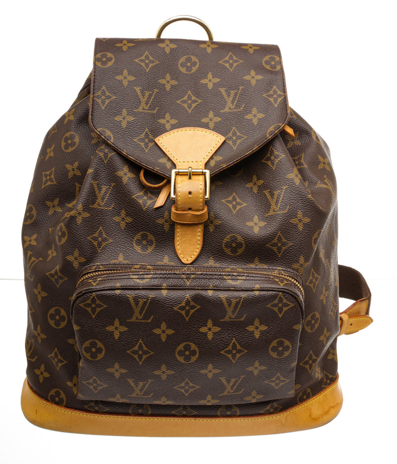 Louis Brown Monogram Montsouris MM Backpack – On Que Style