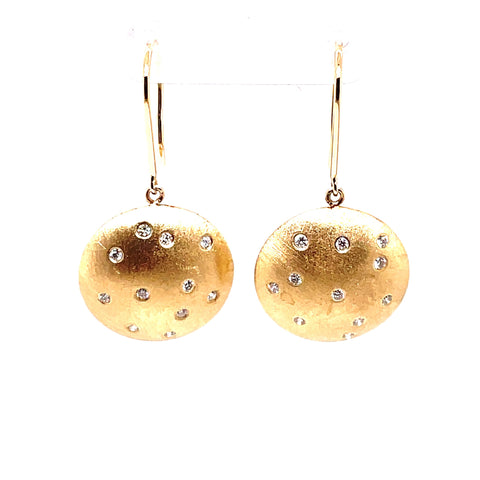 18kt gold celestial diamond earrings