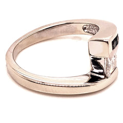 white gold bypass fake tension moissanite london blue topaz engagement ring