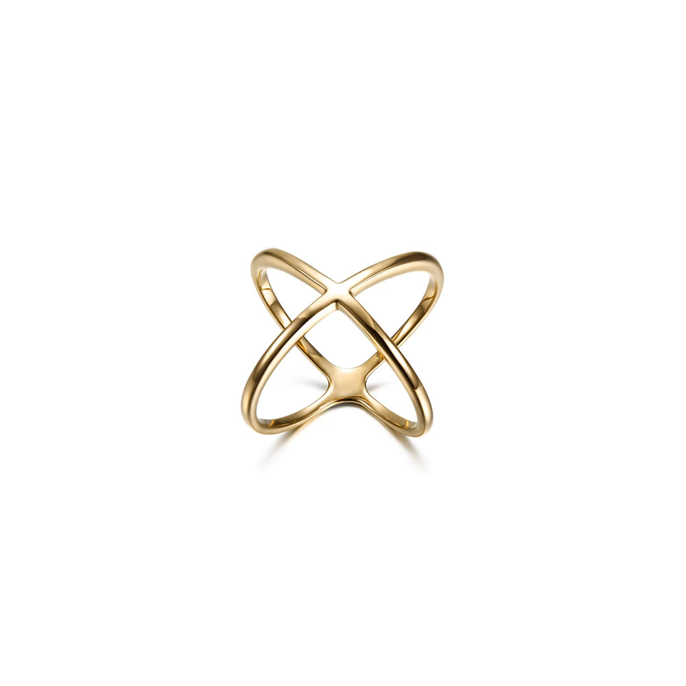 Ciunofor Gold Rings - 14k & 18ct Gold Plated. Wide Band or Stackable ...