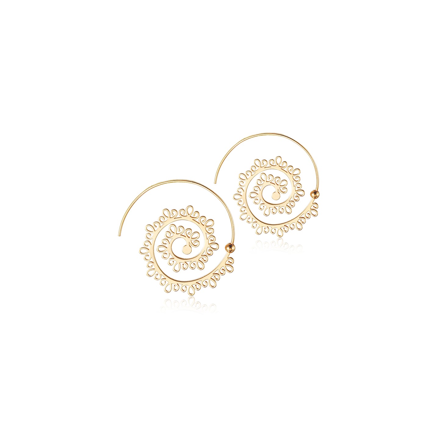 Tiered Semi-Circle Post Earrings (GOLD OR SILVER) - FENNO FASHION, LLC