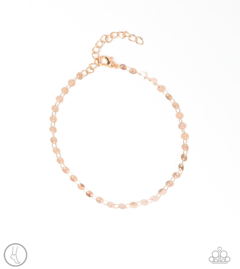 rose gold ankle chain