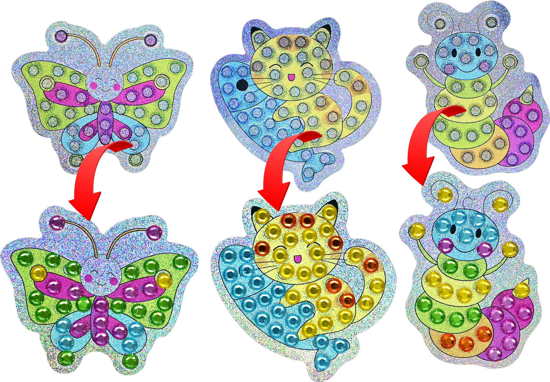 Ooly Itsy Bitsy Stickers - Glitter Gem