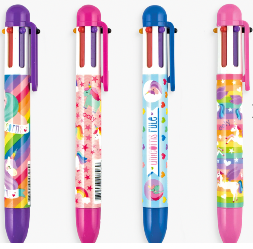  Ooly, Six Click Multicolor Gel Pens, 0.7mm Fine Tip