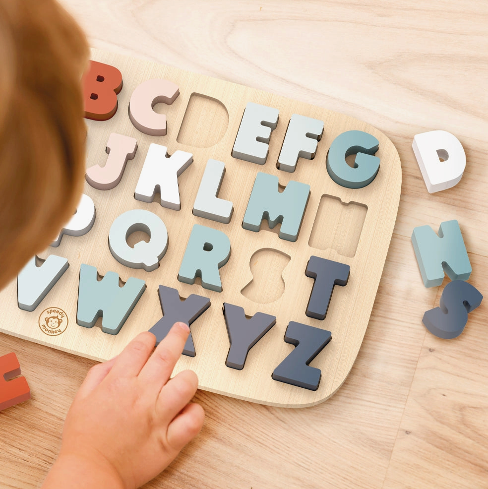 Dog Wooden Alphabet Puzzle – Alphabet Legends US