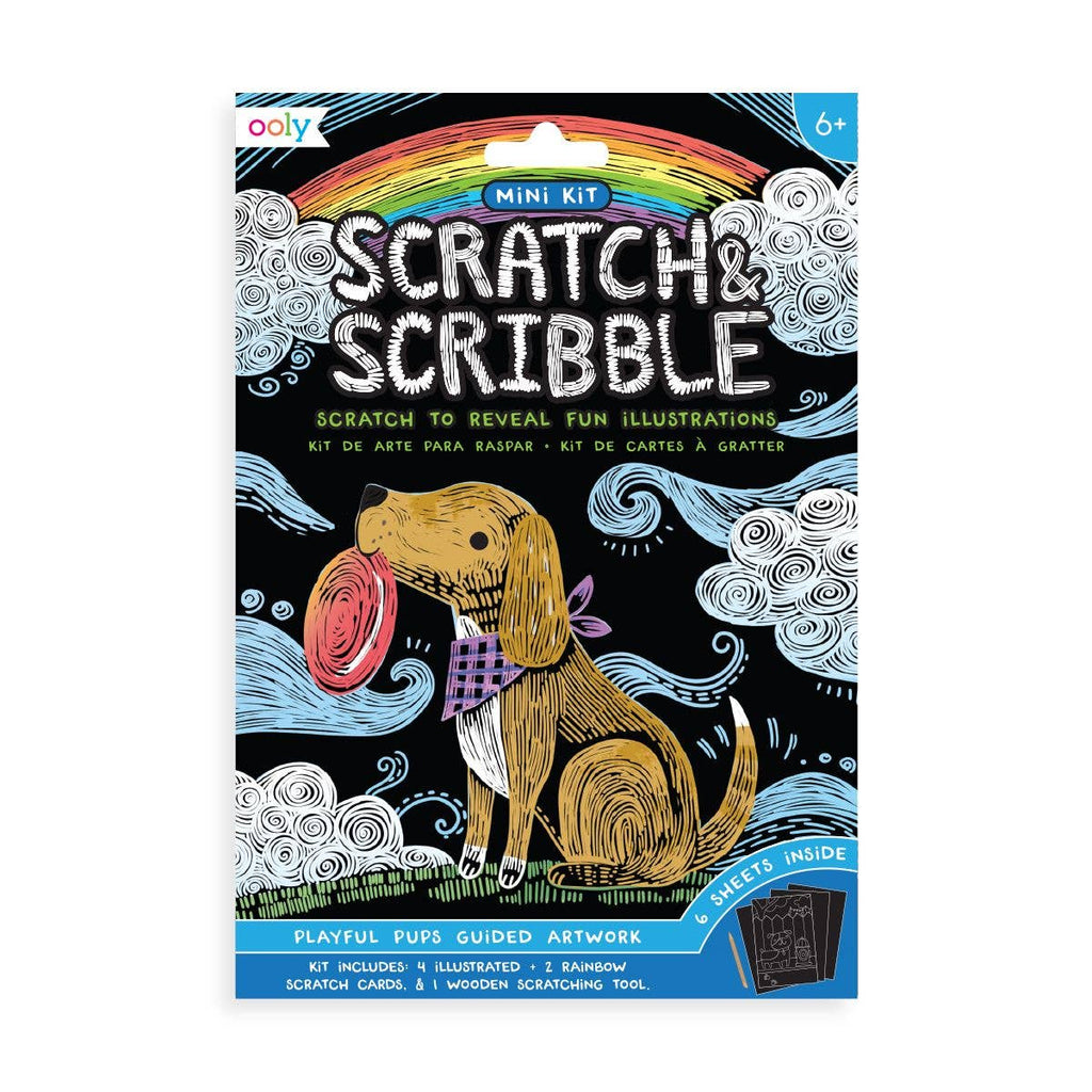 Ooly Scratch & Shine Foil Scratch Art Kit - Geometric Animals