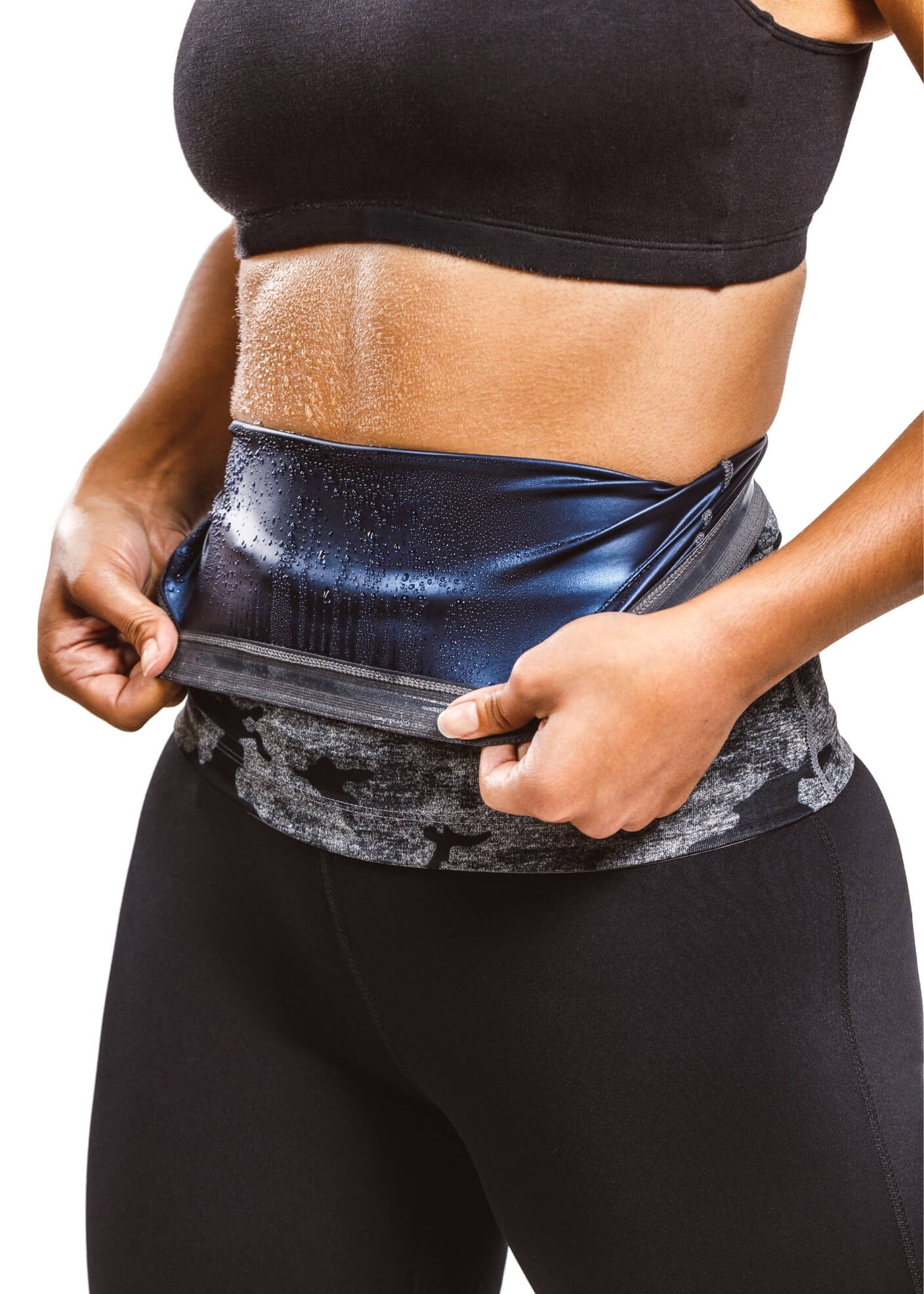 Sweat Shaper Waist Trimmer for Women, Waist Trainer Sauna Belt,  Neoprene-Free Waist Cincher, Sauna Slimming Belt, Black, Small : :  Sports & Outdoors