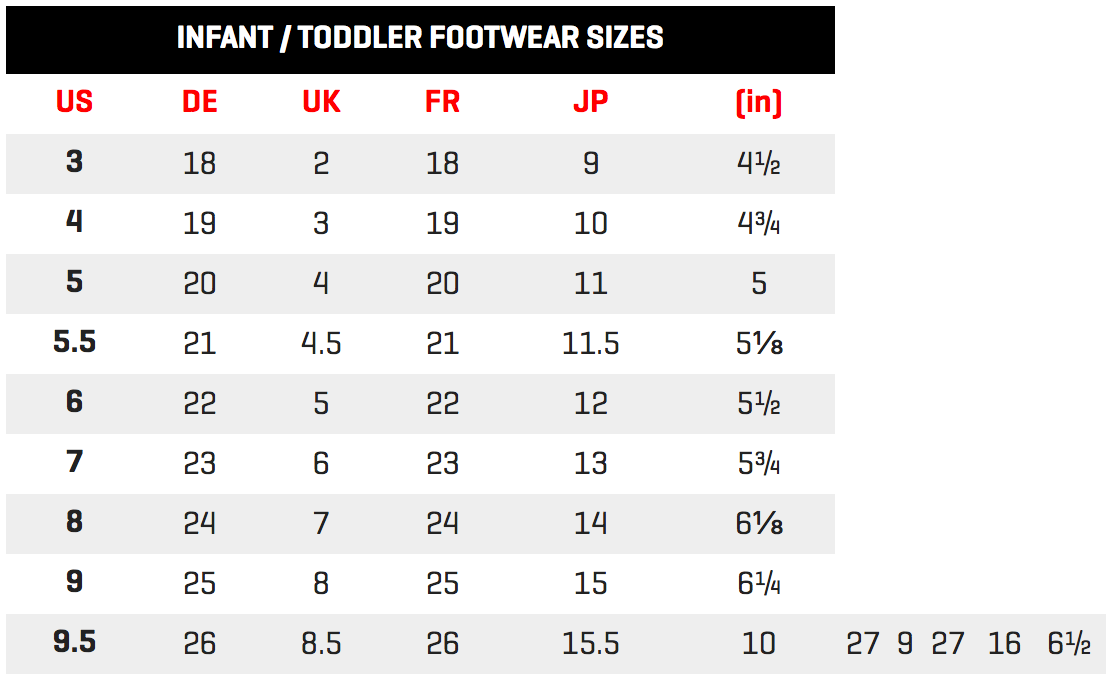 puma soccer socks size chart