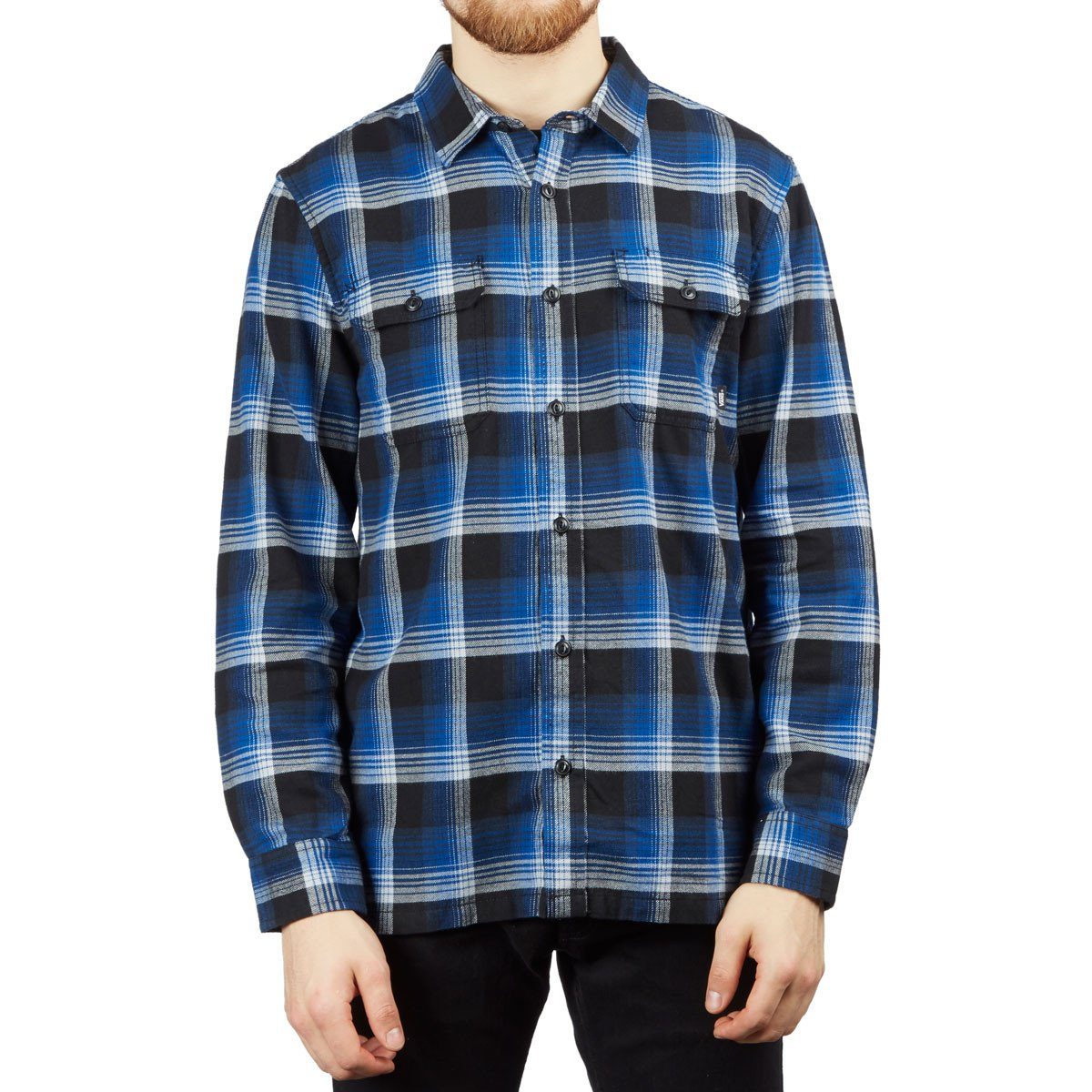 vans flannel blue