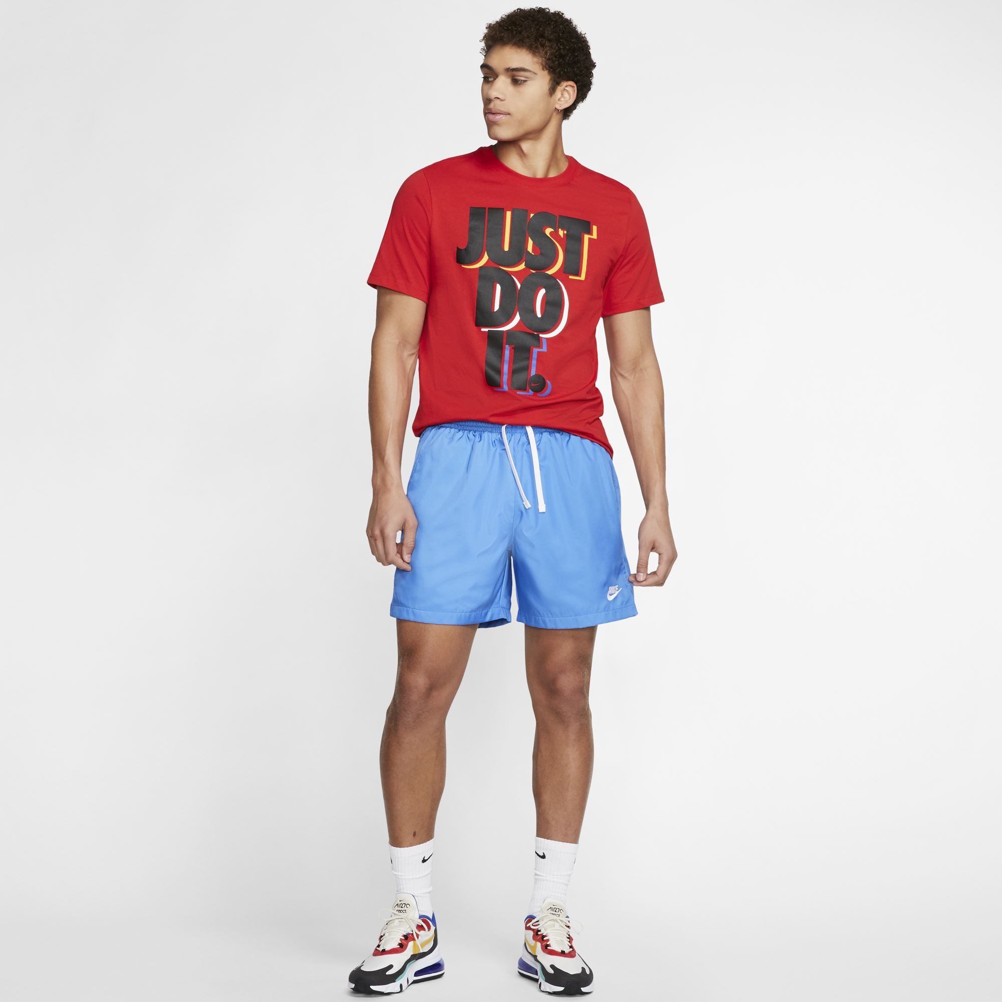 nike woven shorts pacific blue