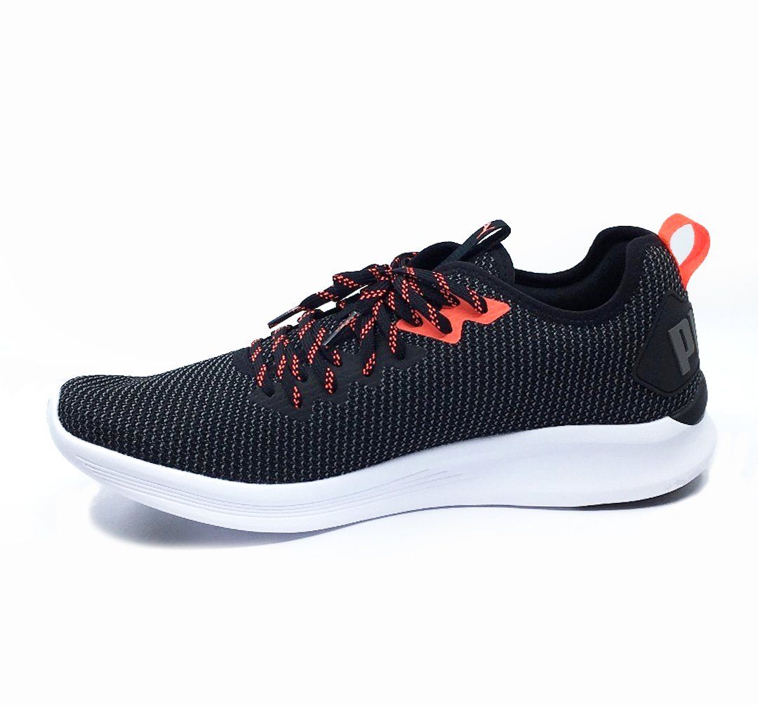 puma flash black & red running shoes