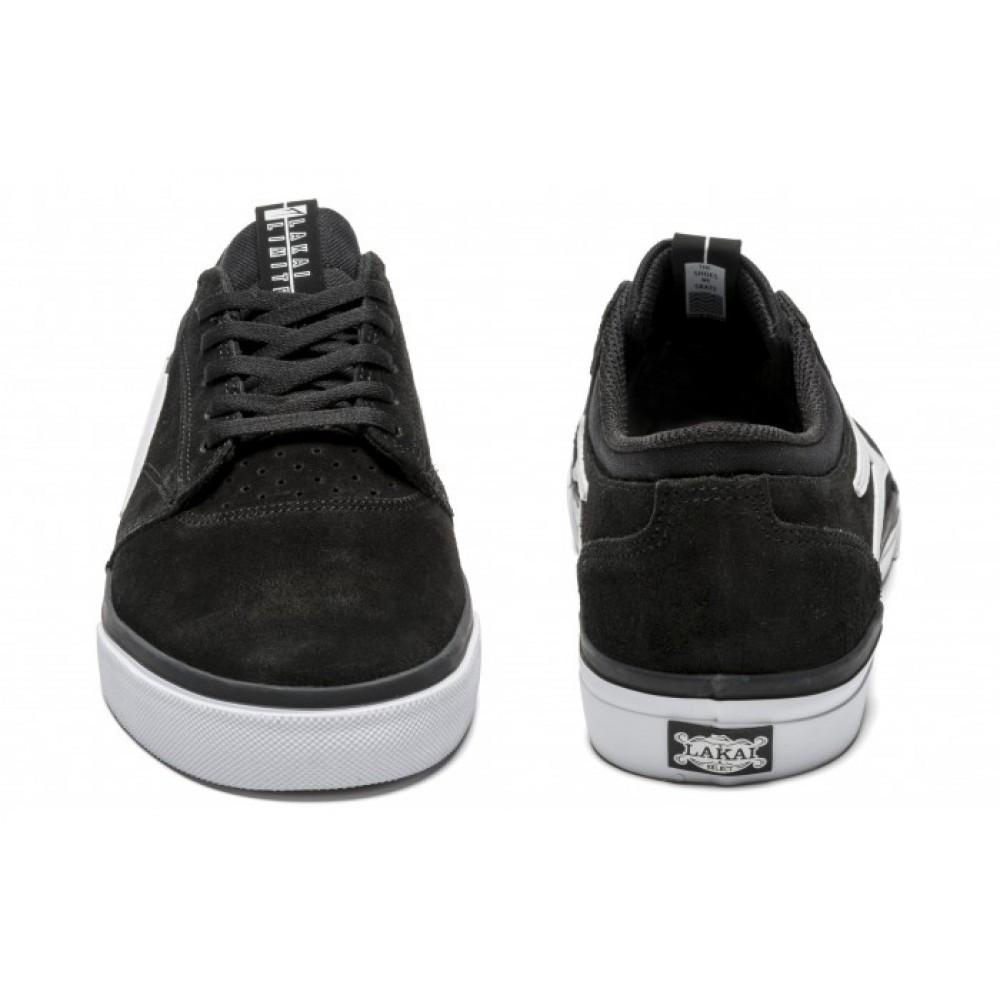 LAKAI GRIFFIN MS214 SKATE SHOES - BLACK/WHITE SUEDE 