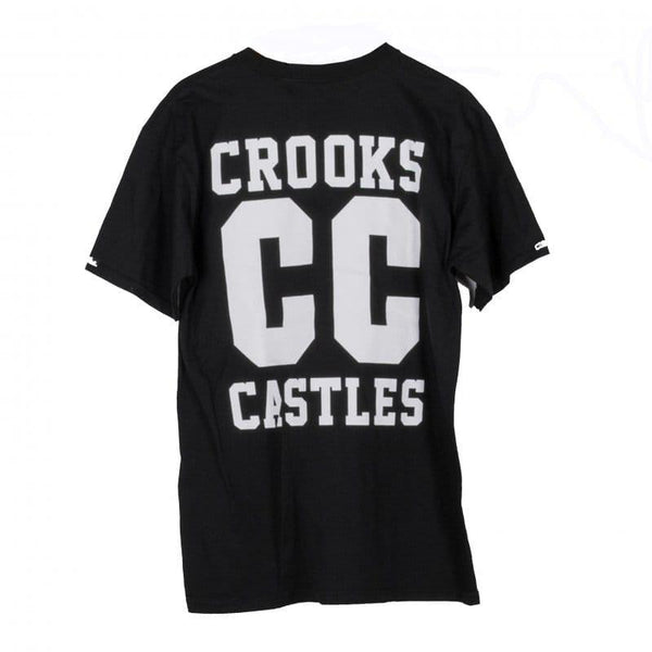 CROOKS & CASTLES RASCAL CC CREW KNIT T-SHIRT - BLACK